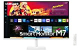 Samsung Smart Monitor M7 (S32BM701), Flat 32'', 3840x2160 (UHD 4K), Piattaforma Smart TV (Amazon Video, Netflix), Airplay, Mirroring, Office 365, ...