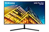 Samsung UR59C Monitor HRM Curvo (1500R), 32", 3840x2160 (UHD 4K), VA, 60 Hz, 4 ms, HDMI, Display Port, Ingresso Audio, ...