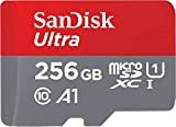SanDisk 256 GB Ultra microSDXC UHS-I scheda, con adattatore SD, fino a 150 MB/s, prestazioni dell'app A1, Classe 10, U1