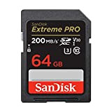 SanDisk 64 GB Extreme PRO scheda SDXC + RescuePRO Deluxe, fino a 200 MB/s, UHS-I, Classe 10, U3, V30