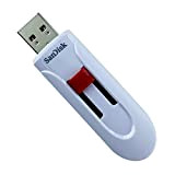 SanDisk Cruzer Glide USB 2.0 Flash Drive, 32GB, White/Red, SDCZ60-032G-A46WR