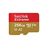SanDisk Extreme 256 GB scheda di memoria microSDXC e adattatore SD con app performance A2 e Rescue Pro Deluxe, Rosso ...
