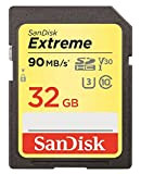 SanDisk Extreme 32GB, Scheda di Memoria SDHC Classe 10, U3, V30, velocità di lettura fino a 90 MB/sec, FFP
