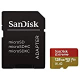 SanDisk Extreme micro SDSQXA1-128G-GN6AA per Action Camera e Droni + Adattatore SD, Velocità di Lettura fino a 160 MB/s, A2 ...