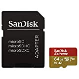 SanDisk Extreme microSDXC 64GB per Action Camera e Droni + Adattatore SD, Velocità di Lettura fino a 160 MB/s, A2 ...