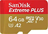SanDisk Extreme Plus Scheda di Memoria microSDXC da 64 GB e Adattatore SD con App Performance A2 e Rescue Pro ...