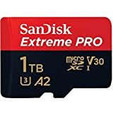 SanDisk Extreme PRO 1 TB scheda di memoria microSDXC + adattatore SD, Nero Rosso