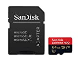 SanDisk Extreme PRO 64GB, microSDXC con adattatore SD Classe 10, U3, V30, velocità di lettura fino a 95 MB/sec