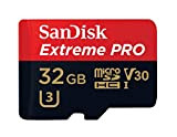 Sandisk Extreme PRO MicroSDXC da 32 GB con Adattatore SD Classe 10, U3, V30, Velocità di Lettura fino A 95 ...