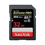 SanDisk Extreme PRO, Scheda di memoria da 32 GB SDHC fino a 300 MB / s, UHS-II, Classe 10, V90, ...