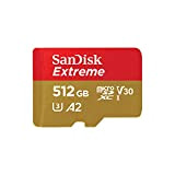 SanDisk Extreme scheda di memoria microSDXC da 512 GB + Adattatore microSD fino a 160 MB/sec, classe di velocità UHS ...