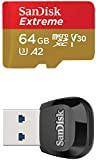 SanDisk Extreme Scheda di Memoria microSDXC da 64 GB e Adattatore SD con App Performance A2 e Rescue Pro Deluxe, ...