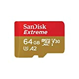 SANDISK MICRO SDXC EXTREME 64GB 170/80 MB/S A2 C10 V30 UHS-I U3 SDSQXAH-064G-GN6MA