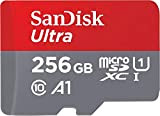 SanDisk Ultra 256 GB microSDXC scheda di memoria UHS-I + adattatore, ‎Rosso / Grigio