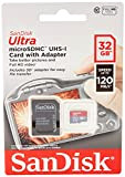 SanDisk Ultra 32 GB Scheda di Memoria microSDHC + Adattatore SD, con A1 App Performance, Velocità fino a 120 MB/sec, ...