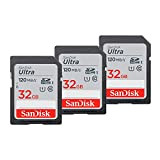SanDisk Ultra 32GB SDHC Scheda, fino a 120 MB/s, Class 10, UHS-I, V10, 3 Packs