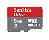 SanDisk Ultra Imaging Scheda di Memoria MicroSDHC da 8 GB, 48MB/s, Classe 10, con Adattatore SD, Grigio/Rosso