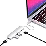 Satechi Adattatore Multiporta Tipo C Slim in Alluminio con Pass-through USB-C, HDMI 4K, USB 3.0 - Compatibile con MacBook Pro/Air ...