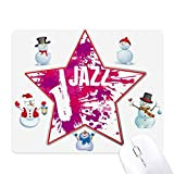 Sax Jazz Musica Cultura Pattern mas Snowman Famiglia Stella Mouse Pad