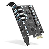 Scheda di espansione USB 3.0 PCIe a 7 porte(4A +3C), scheda di espansione PCI Express USB 5Gbps USB 3.0 PCI ...
