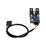Scheda madre Cablecc 9pin USB 2.0 Header da 1 a 2 Prolunga femmina Connettore HUB Porta adattatore Multilier