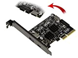 Scheda PCIe USB 3.1 USB 3.2 Gen2 10G 2 porte A e C esterne + 2 porte a 19 punti ...
