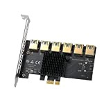 Scheda riser PCIE da 1 a 6, splitter PCIE da 1 a 6, scheda riser PCIE da 1 a 6 ...