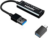 Schede di acquisizione video 4 K, HDMI scheda di acquisizione video USB 3.0 HD 1080p, per giochi, streaming, insegnamento, videoconferenza, ...