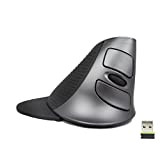 Scroll Endurance Mouse USB verticale ergonomico con sensibilità regolabile (600/1000/1600 DPI), poggiapolsi rimovibili e pulsanti per il pollice - Riduce ...