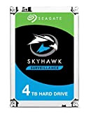 Seagate Surveillance Skyhawk 7200 4TB HDD 7200rpm SATA Serial ATA 6 GB/s 64 MB Cache 8,9 cm 3,5zoll 24 x 7 Funzionamento Continuo Blk