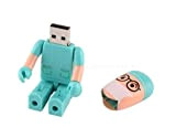 Shooo 64GB Creative Plastic Doctor USB 2.0 Pendrive Toy Shape Style Cartoon Robot,Green,with Plastic Giftbox