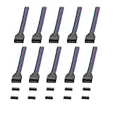 SIENOC 10x 4 Pin Cavo di Collegamento connettore rapido connettore RGB per Il 4-Pin 5050 3528 Striscia di RGB LED ...