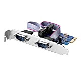 Sienoc 2 porte COM porta scheda controller PCIe PCI Express, 2x seriale RS232 DB9 COM-to-PCI-E PCI Express Card Adapter Convertitori