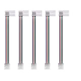 SIENOC 5x RGB SMD LED Strip connettore rapido adattatore per cavo a 4 pin 5050 per barra luminosa