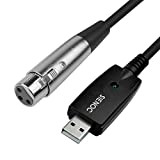 SIENOC Cavo Adattatore Connettore Maschile USB Audio Microfono Microphone, Cavo microfono USB maschio, XLR femmina (2.8 m) , Compatibile per ...