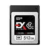 Silicon Power - Scheda di memoria Cinema EX CFexpress tipo B, 512 GB, fino a 1700 MB/s, scrittura minima sostenuta: ...