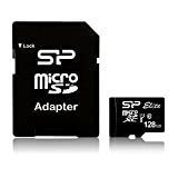 Silicon Power Scheda di memoria MicroSD SDXC UHS-I 128 GB, classe 10, con adattatore, fino a 85 MB/s in lettura
