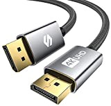 Silkland Cavo DisplayPort 144Hz 3m, Supporto 4K@60Hz, 2K@144Hz, 2K@165Hz, 3D, Cavo Display Port Compatibile con FreeSync e G-SYNC, DP a ...
