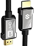 Silkland Cavo HDMI 2.1 4K 8K 2M, Cavo HDMI 2.1 48Gbps Supporta eARC, 8K@60Hz, 4K@120Hz, 2K@144Hz, HDR, 3D, Cavo HDMI ...