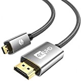 Silkland Cavo Micro HDMI to HDMI 1M, 4K@60Hz, Cavo Micro HDMI Supporta Ethernet, 3D, HDR e ARC, Micro HDMI to ...