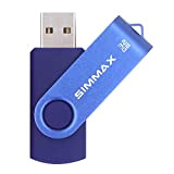 SIMMAX Chiavetta USB 32GB Pen Drive Girevole USB 2.0 Unità Memoria Flash (32GB Blu)