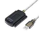 SinLoon USB a SATA IDE Cavo Convertitore Adattatore USB 2.0 a 2.5/3.5/5.2" IDE e SATA Cavo adattatore (1.8FT bianco)