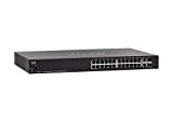 Smart switch Cisco SG250X-24 con 24 porte Gigabit Ethernet (GbE) + 4 porte 10 Gigabit Ethernet combinate SFP+, protezione limitata ...