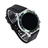 Smartwatch, Orologio Personale 15 modalità Sportive Smartwatch Fitness Scolastico per Donna Quadrante Verde Argento con Nastro Adesivo