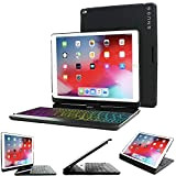 Snugg iPad 10.2 /iPad Air 3 (2019)/iPad PRO 10.5" Custodia per Tastiera Bluetooth Wireless Retroilluminata - Tastiera Girevole A 360 ...