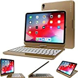 Snugg iPad PRO 12.9 (2018) Custodia per Tastiera Bluetooth Wireless Retroilluminata - Tastiera Girevole A 360 ° per Apple iPad ...