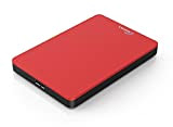 Sonnics 1TB Rosso hard disk esterno portatile USB 3.0 Super velocità di trasferimento per uso con Windows PC, Apple Mac, ...