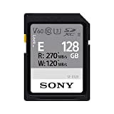 Sony Memoria SD-XC 128 GB Serie E, Lettura 270 MB/s, Scrittura 120 MB/s