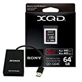 Sony - Scheda di memoria flash XQD ad alta velocità G-Series da 64 GB con lettore XQD USB 3.0 (lettura ...