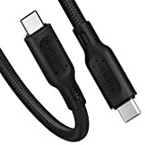 Spigen DuraSync Cavo USB C a USB C 2.0, 60W 480Mbps 1.5m Duraturo trasferimento Dati Intrecciato in Cotone e Caricabatterie, ...